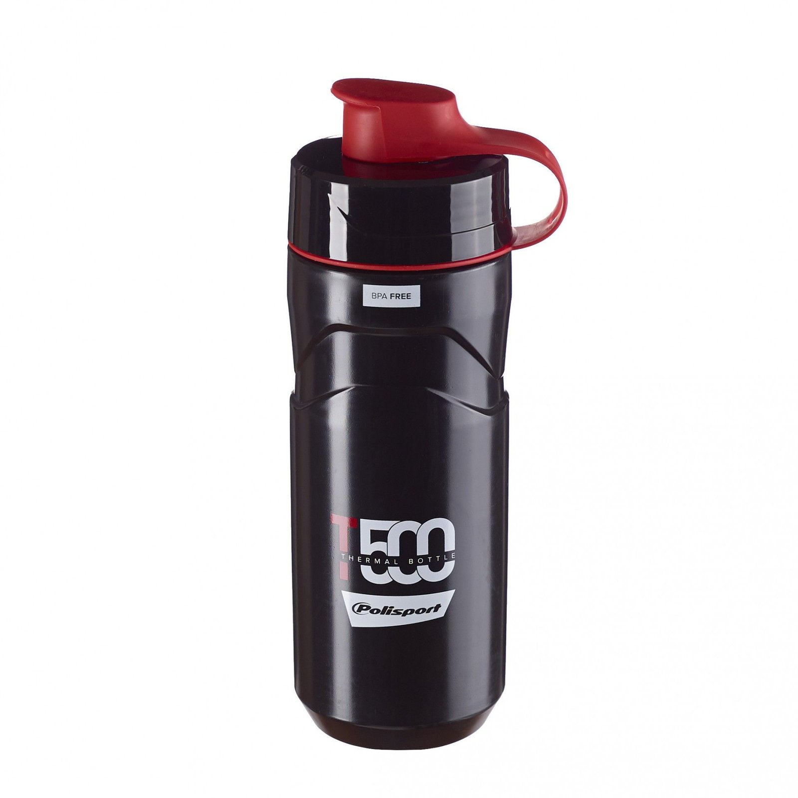 Термо бидон Polisport T500, 500 ml, черно-червен