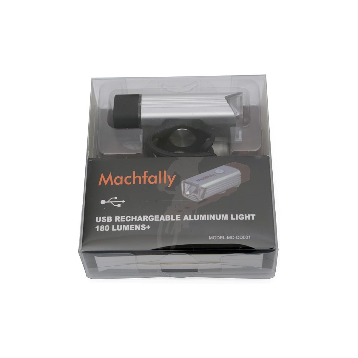 Предна велосипедна светлина Machfally USB 180 lm