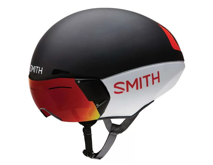 Каска Smith Podium TT MIPS в червено, бяло и черно