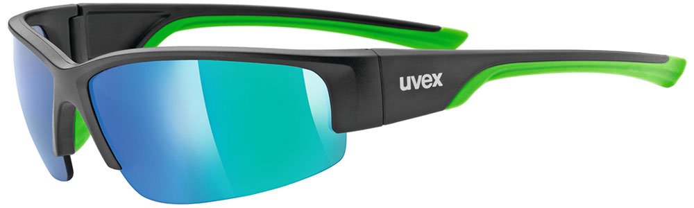 Спортни очила uvex sportstyle 215, Black Matt Green / Mirror Green